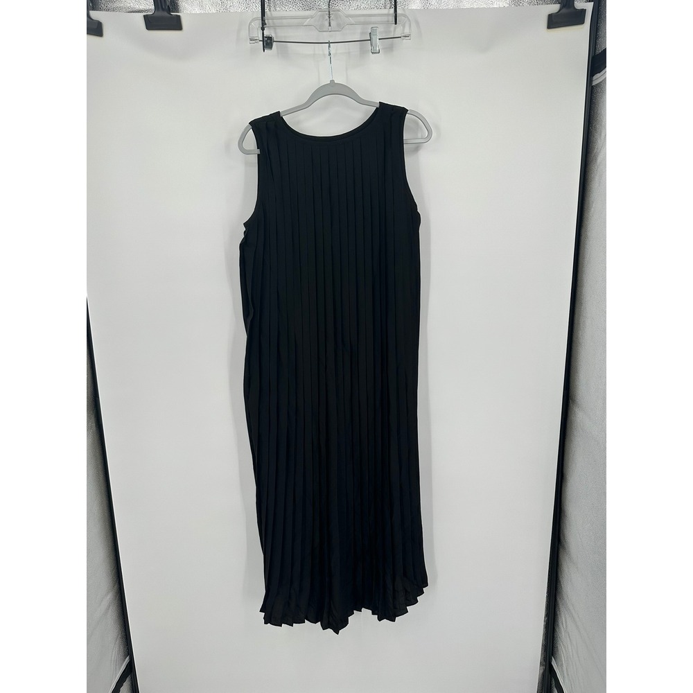 Elk The Label Quiet Luxury Pleated Midi Dress Sz 6 Avant Garde Minimalist Black